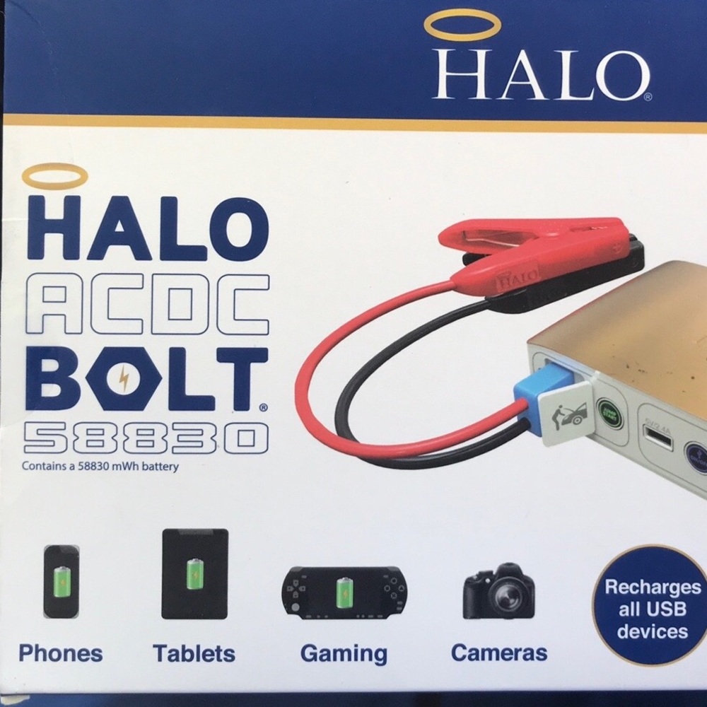 COPY - Halo ACDC Bolt 58830 mWh Portable Charger and Vehicle Jumpstart